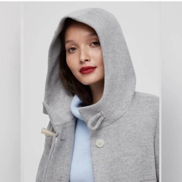 Aritzia Babaton Pearce Wool-blend coat with hood light gray | XXS - Picture 11 of 13